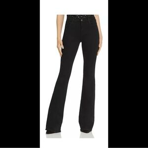 NWT Frame Denim Black Flare Jeans Size 23